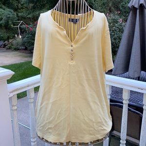 Karen Scott - Yellow short sleeve top